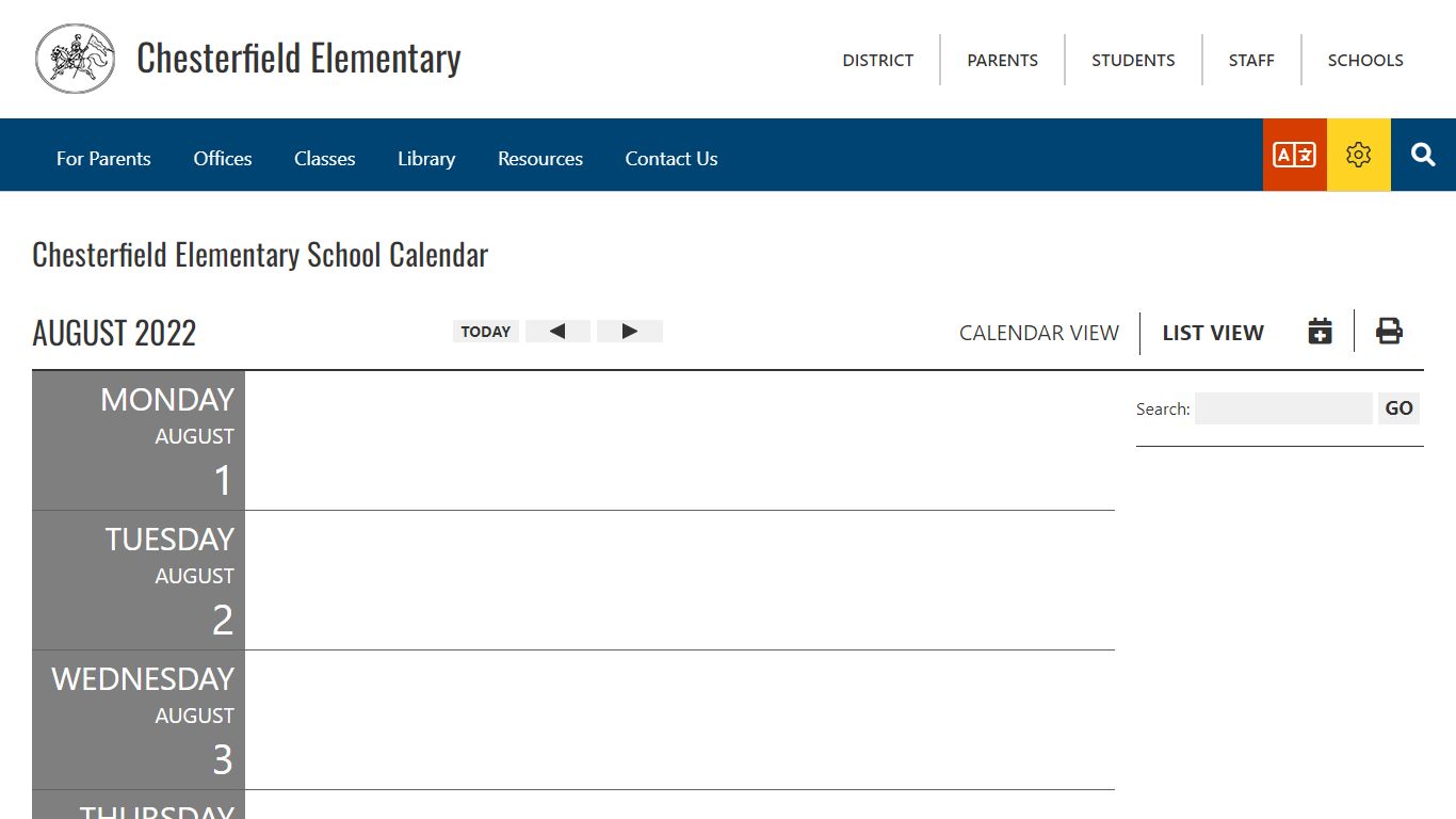 Chesterfield Elementary / School Calendar - Rockwood School District
